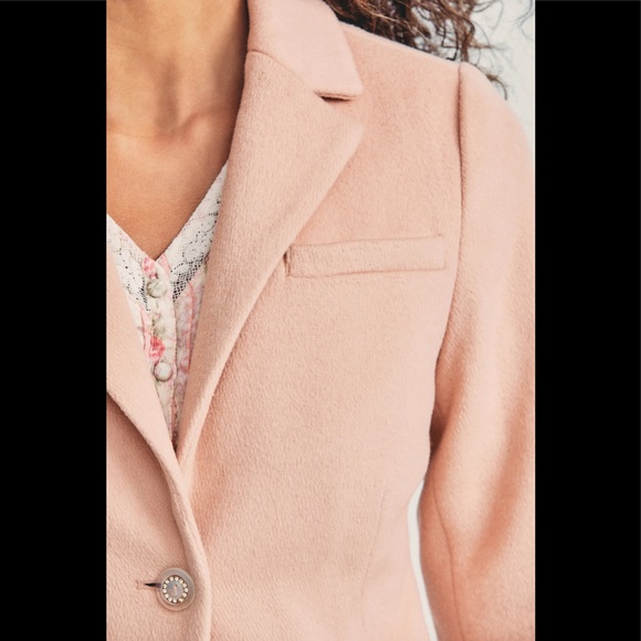 NWT Love Shack Fancy Lula Blazer Rose Stone 10 - Picture 7 of 14